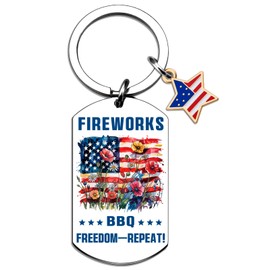 isiyu Dads Christmas Gifts Patriotic American Keychain/Service Veterans Gifts/Perfect for Proud Patriots, Gift for Christmas Motorcycles, Scooters, Cars Gift/Durable Men's Birthday gift for dad