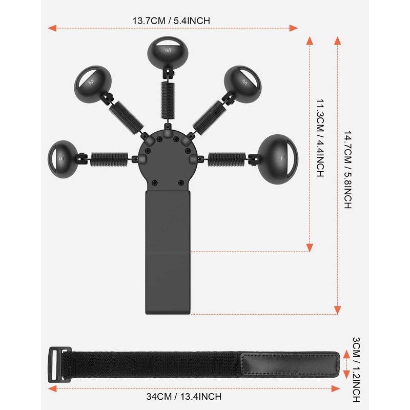 FERNIDA Finger Trainer, Hand Trainer, Forearm Trainer with Stainless Steel