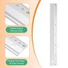 sourcing map Cutting Ruler 30cm Metric Aluminum Alloy Straight Ruler
