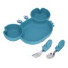 3pcs Toddler Divided Plate Set Silicone Baby Suction Plate Anti