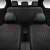 CAR PASS Quilting Faux Leather Seat Covers Full Set, Waterproof