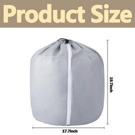 Tlswshsy 2PCS Plant Winter Protection Pot - 19.7" x 17.7" Flower Pot Protection Bag - Anti-Frost Winter Pot Plant Cover with Drawstring and Zipper for Winter Outdoor Fruit Trees Potted Plants Shrub