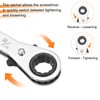 sourcing map 2pcs Double Box End Reversible Ratcheting Wrench 3/8"