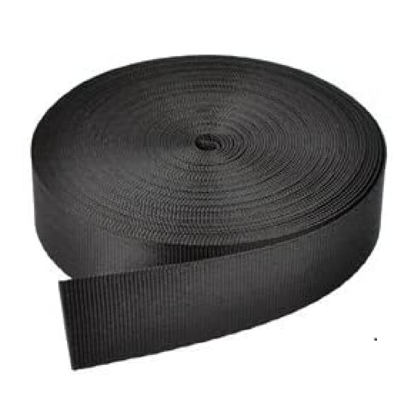 LIUSM 10 Yard Nylon Webbing Strap,Black Durable Flat Straps for