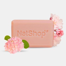NATSHOP  Jabn Facial y Corporal con Rosas 100 Natural  con Aceite de Rosas  Hidratacin y Limpieza Suave  Jabn de Bao y Cuidado de la Piel - Skin Care 