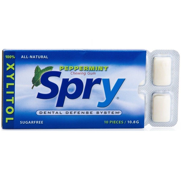 Xlear Spry Chewing Gum Peppermint 10 Pieces