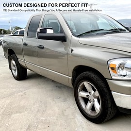 Spec-D Tuning Chrome Power Heated Telescopic Clear Signal Towing Mirrors Compatible with 2002-2008 Dodge Ram