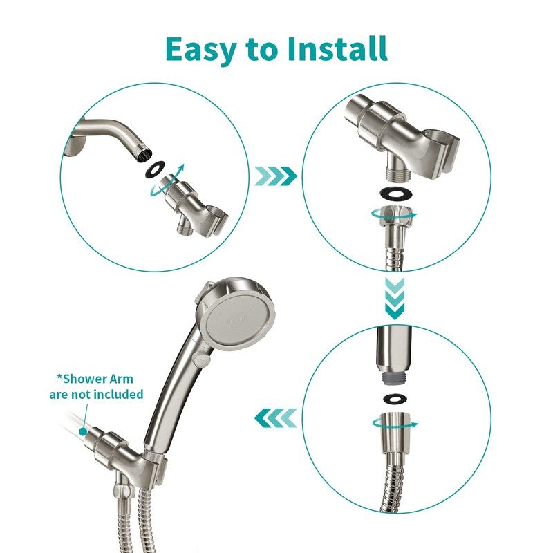 MIAOHUI Modern Handheld Shower Head with On Off Switch, High