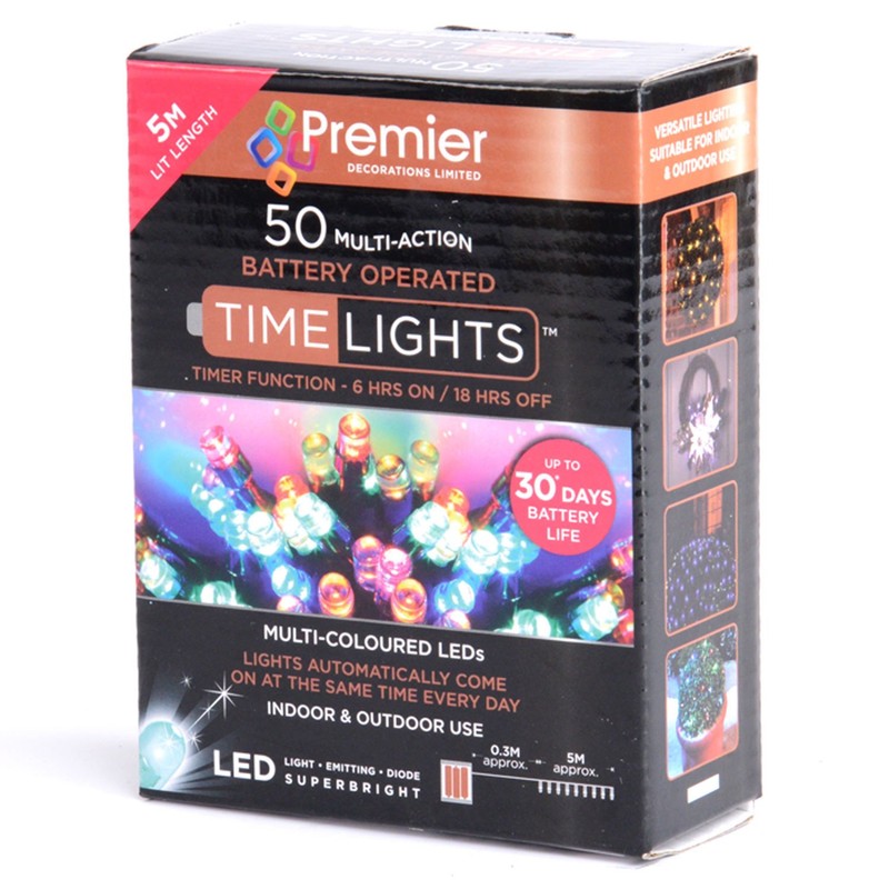 Premier LB112382M B-O Multi Light, Multicoloured, 50 LED's