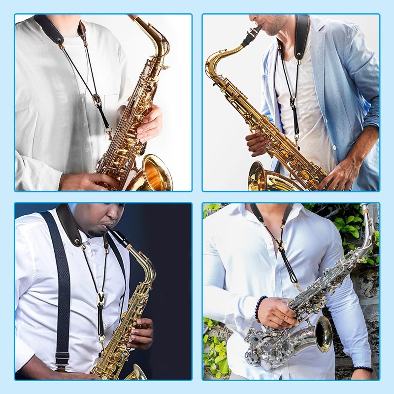nalaina Saxophone Strap Neck Strap for Adults and Children, Ergonomic,