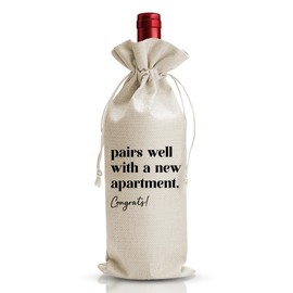 DOI-LANEE Housewarming Wine Bag for Women, New Home Owner Gifts Bag For Neighbor, Realtor Gift to Client, Housewarming, New House Gifts