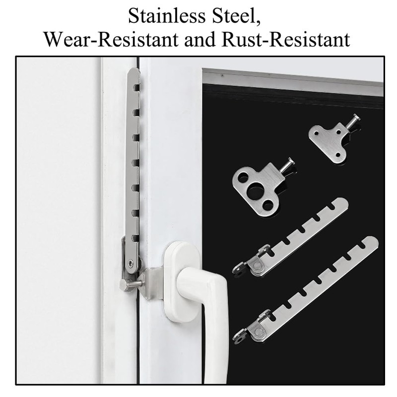 Window Safety Restrictors 2 Pcs Stainless Steel Window Restrictor Hooks
