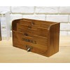 Ansimple Vintage Natural Wooden Drawer Small Magazine Rack Fashion Accessories