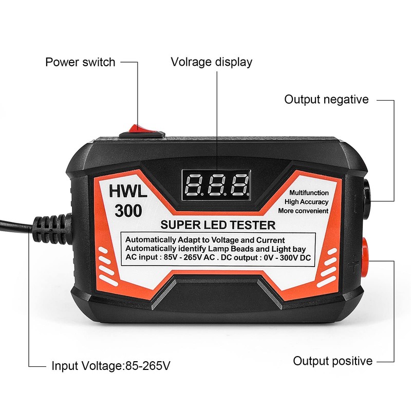 LED Lamp Bead Tester, Automotive Circuit Tester Free Screen LED