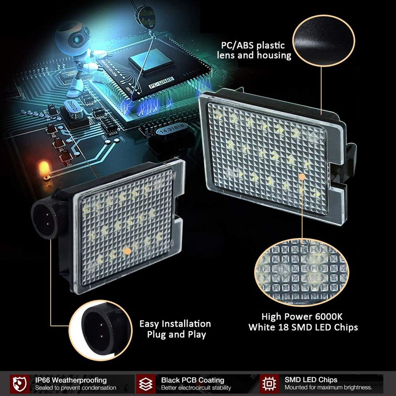 D-Lumina LED License Plate Lights Assembly Compatible with 2014-2020 Dodge