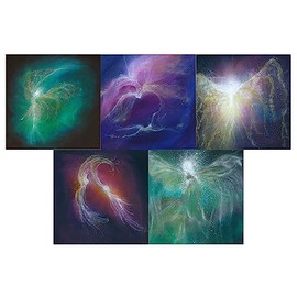 'Send Angel Blessings to Loved Ones' Art Greeting Cards - Spiritual/Inspirational/Angel Design Blank Cards with envelopes by Artist Naomi Walker (Mixed)