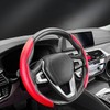 Steering Wheel Cover, ABS Material, Red Carbon Fiber Texture, Segmented