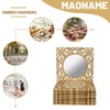 MAONAME 12" Gold Charger Plates Set of 12, Mirror Charger