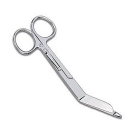 4.5 inch Lister Bandage Scissors with Clip - Silver