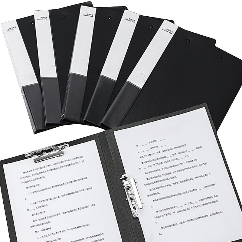 A4 Double Strong Clips File Folder Report Cover, Punchless Binder,
