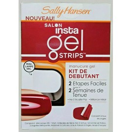 Sally Hansen Salon Insta Gel Strips Manicure Starter Kit with Mini LED Lamp - Wine Not #40297