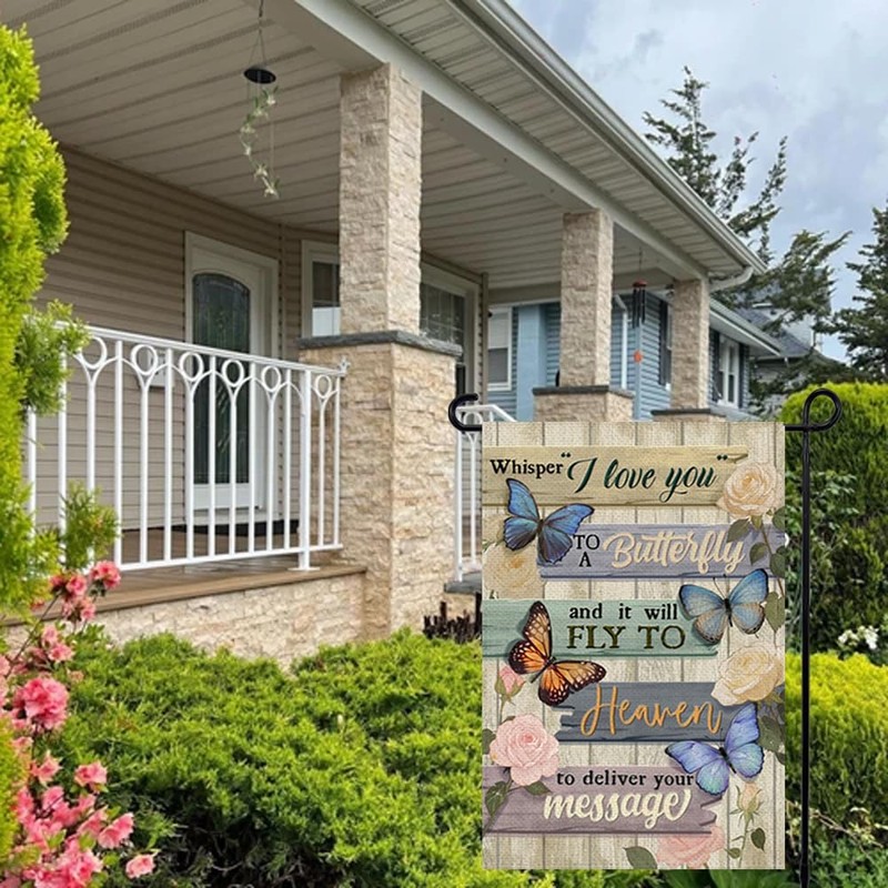 ARGOOFG Memorial Garden Flag 12x18 Inch Double Sided Outside Whisper