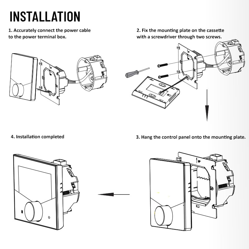 MincoHome Smart Knob Thermostat for Underfloor Electric Heating/Gas Boilers, Remote