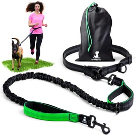 SparklyPets SparklyPets - Hands Free Dog Leash with Reflective Stitches - Waist Leash for Dog Walking, Hiking, Training, Jogging, Canicross, Running - for Medium & Large Breeds