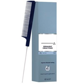 BlondorPlex Pale Silver /81 Cream Toner 2 Ounce with Pin Tail Comb