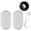 2Pcs Car Interior LED Sensor Light USB Rechargeable Touch Switch