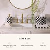 MACKENZIE-CHILDS Capiz Soap Dish, Decorative Soap Holder, Black-and-White Courtly Check