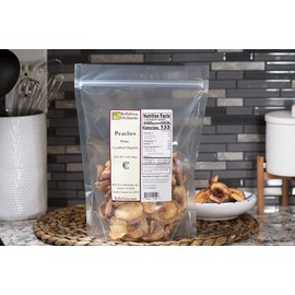Bella Viva Orchards Organic Dried White Peaches, Sweet no Sugar Added, 1 lb of Dried Fruit