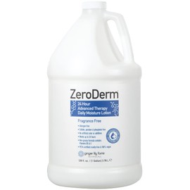 Ginger Lily Farms Botanicals ZeroDerm 24 Hour Advanced Therapy Daily Moisture Lotion, Allergen-Free, 100% Vegan & Cruelty-Free, Fragrance Free, 1 Gallon (128 fl. oz.) Refill