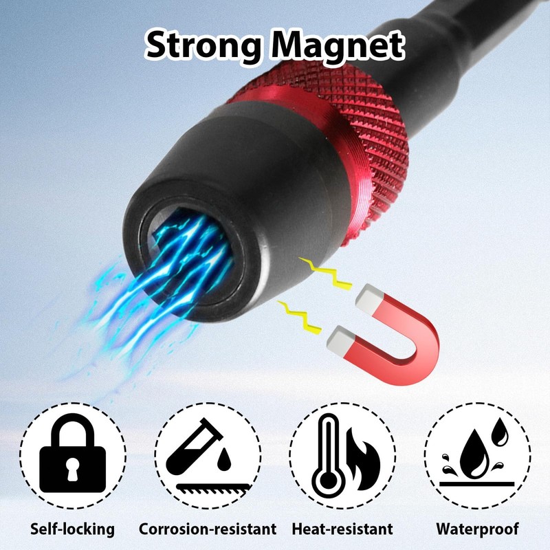 75MM Locking Bit Holder, Strong Magnetic Bit Impact Locking Holder,