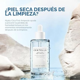 SKIN1004 Hyalu-Cica First Ampolla, suero coreano para cara con ácido hialurónico y centella, suero de ampolla facial para humedad profunda, ampolla ligera centella, cuidado de la piel coreano, 3.38 onzas líquidas / 3.4 fl oz