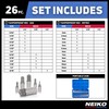 Neiko 01144A Tamper-Proof Hex Bit Socket Set, 26 Pieces |