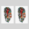 Oottati 2 Sheets Arm Thigh Waterproof Temporary Tattoo Stickers Wave