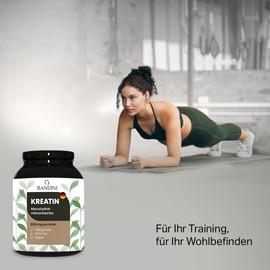 Bandini Creatine Monohydrate 1 kg/1000 g, 100% Pure Creatine Powder - Vegan, Optimal High Dose - Supplement for Sports, Fitness and Pre-Workout - Based on Creatine Monohydrate Micronised