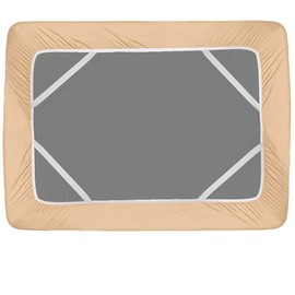 Clara Clark 1800 Series Bed Sheet Sets - Stay fit on Mattress with Elastic Straps at Corners - King, Beige Cream