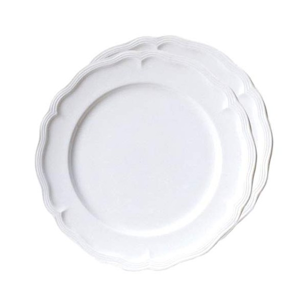 Kanezu White Crystal Bread Plate, 6.7 inches (17 cm), Made