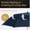 EEZ-Y Umbrella. Charcoal Gray Full Coverage and Portable EEZY 58''