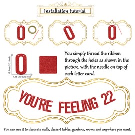 You're Feeling 22 Banner, 22rd Birthday Banner, 22 Birthday Decorations, Singer Themed 22 Birthday Party Decor Supplies