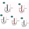 JSHANMEI 130pcs Fishing Treble Hooks Kit High Carbon Steel Strong
