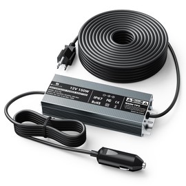 SAYSOLAK 12V 12.5A Waterproof Power Supply for Green Mountain Grill Davy Crockett, Daniel Boone Prime/Plus, Jim Bowie Prime/Plus, Ledge, Peak, Trek, 18Ft Power Adapter Replacement for 12V GMG Grills