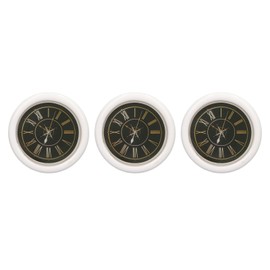 3 PCS Dollhouse Wall Clock 1:12 Dollhouse Miniature Round Wall Clock Model Decoration Dollhouse Accessories