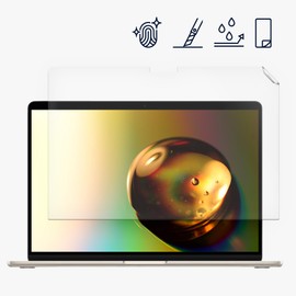 kwmobile Screen Protector for Apple Macbook Air 13.6 M3 2024 A3113 / M2 A2681 Inch Screen Protector - Matte Display Film - Anti-Glare Anti-Reflective Laptop Protection