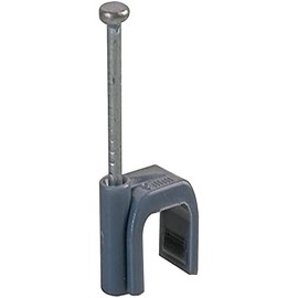 Merriway BH02511 (100 Pcs) Twin and Earth Flat Cable Clip, Grey 2.5 mm - Pack of 100 Pieces