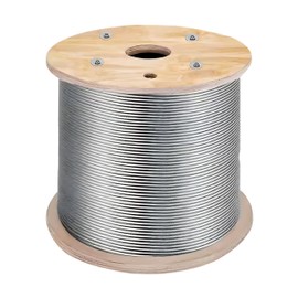 Galvanized Aircraft Cable Wire Rope 1/16" 7x7-3000 ft Reel for DIY Cable Decking Railing System, Marine Grade