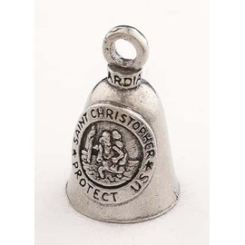 SAINT CHRISTOPHER GUARDIAN BIKER BELL WITH HANGER