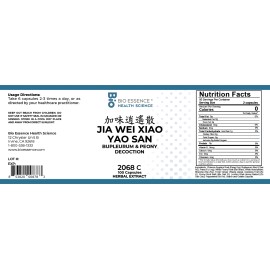 Bio Essence Health Sicecce 2068C Jia Wei Xiao Yao San/Bupleurum & Peony Decoction 100 Capsules (2 Bottles)